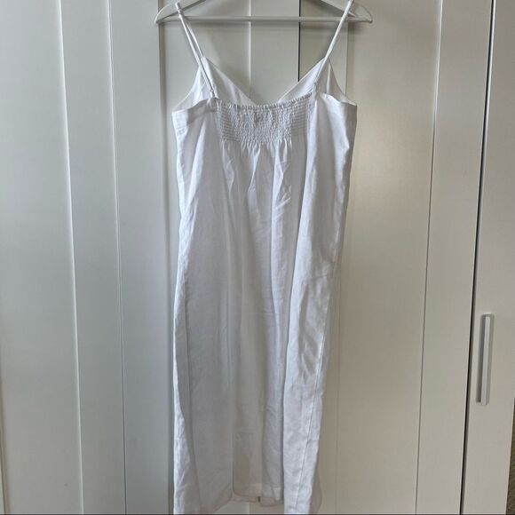 WILFRED Chariot Linen Midi Dress in White Medium - Picture 6 of 9